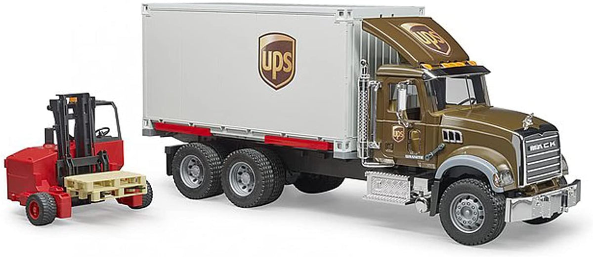 Bruder® MACK Granite UPS Logistics Truck with Forklift – Growing