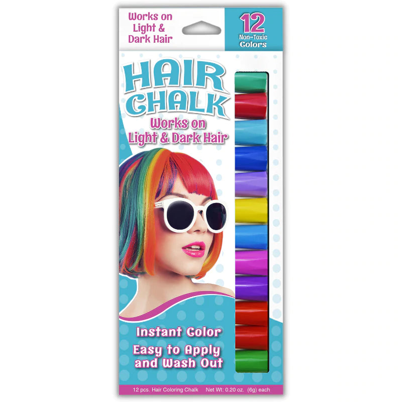 neon kids hair chalk-temporary bright color