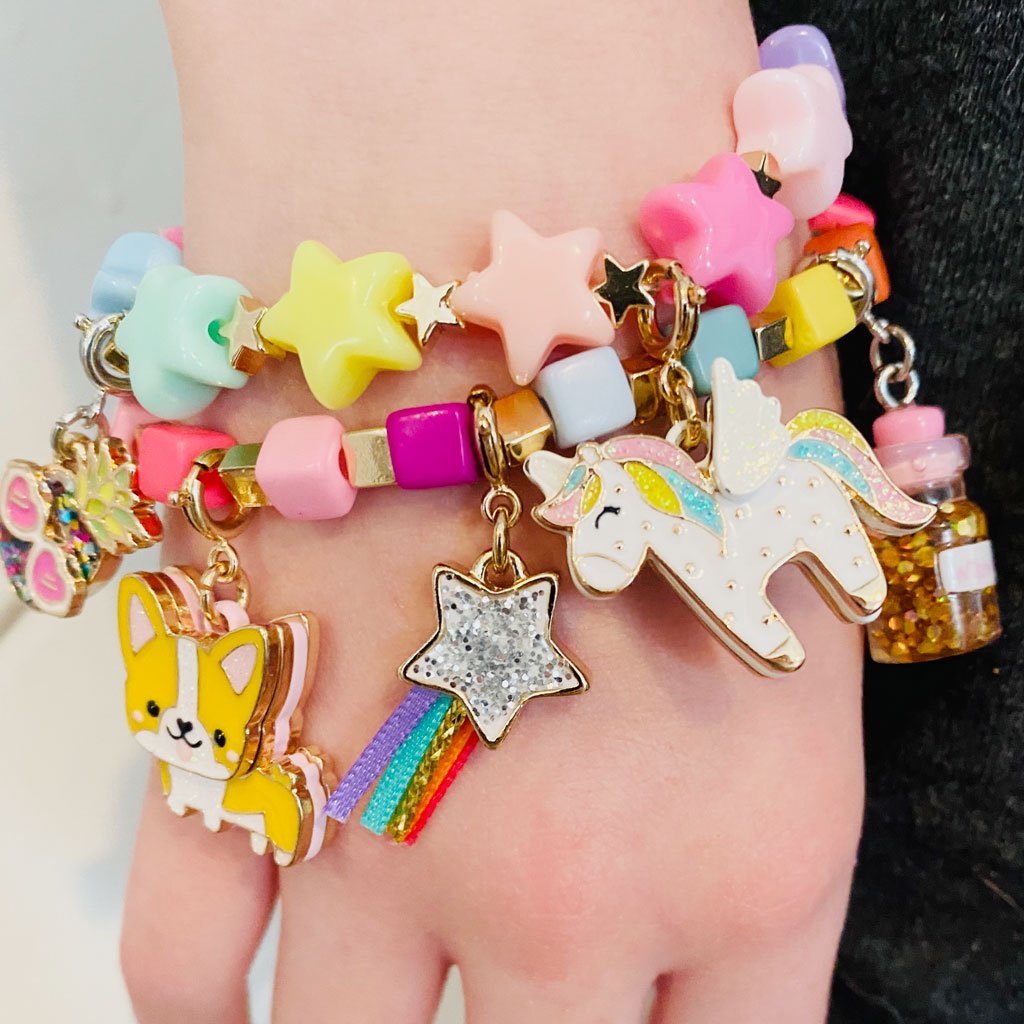 CHARM IT! - Disney Gold Princess Stretch Bead Bracelet Starter Set – The  Pink a la Mode
