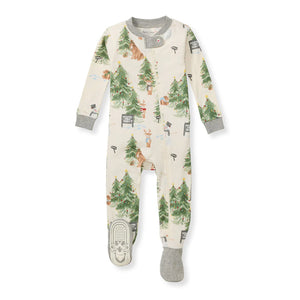 Burt's Bees Organic Baby One-Piece Sleeper Christmas Tree Farm