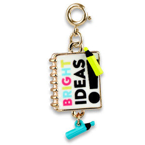 Charm It Gold Bright Ideas Notebook Charm