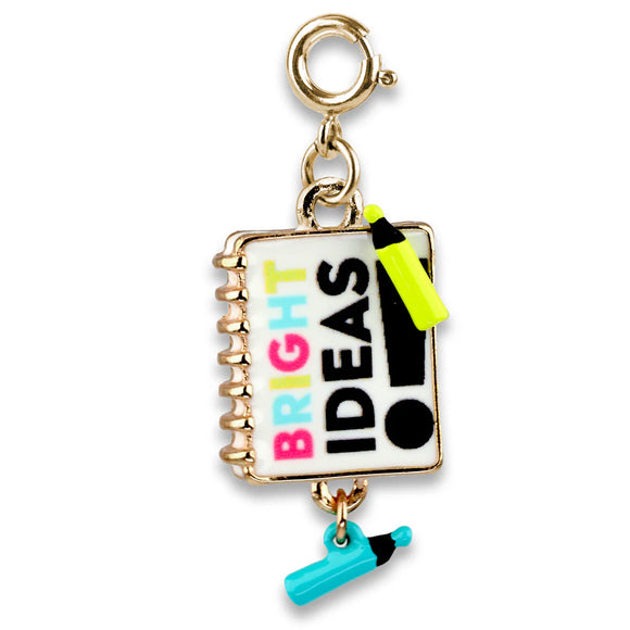 Charm It Gold Bright Ideas Notebook Charm