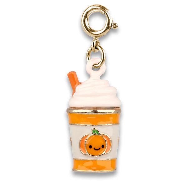 Charm It Gold Pumpkin Spice Latte Charm