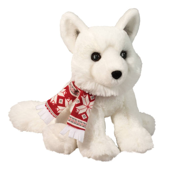 Douglas Holiday Mini Soft Mistie Arctic Fox with Scarf 7