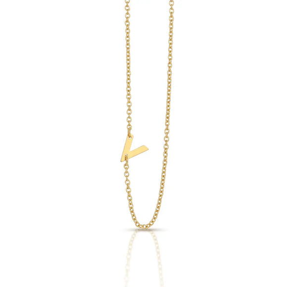 Lucky Feather Celebrate You Initial Necklace - V