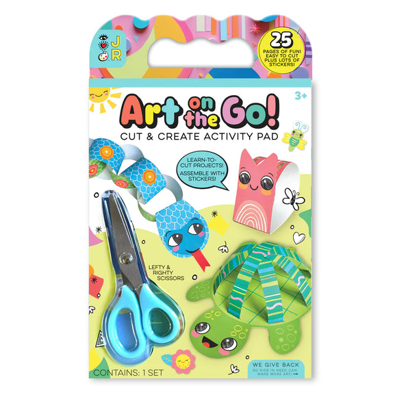 Bright Stripes iHeartArt Jr Art on the Go! Cut & Create Activity Pad