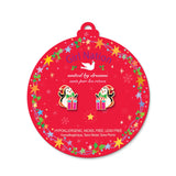 Girl Nation Christmas Stud Earrings: Penguin Surprise