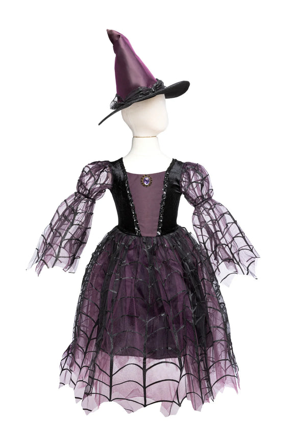 Great Pretenders Amethyst the Spider Witch Dress with Hat Size 5/6