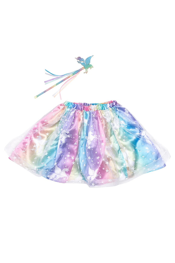 Great Pretenders Enchanted Unicorn Skirt & Wand Set Size 4/6