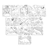 Ooly Undercover Art Hidden Pattern Coloring Activity Art Cards - Dino Tales