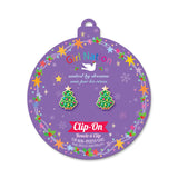 Girl Nation Clip-On Earrings: Happy Christmas Tree