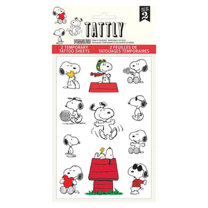 Tattly Sheet Peanuts Snoopy Tattoos