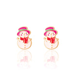 Girl Nation Clip-On Earrings: Snowman Wonderland