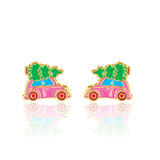 Girl Nation Christmas Stud Earrings: Christmas Tree Shopping