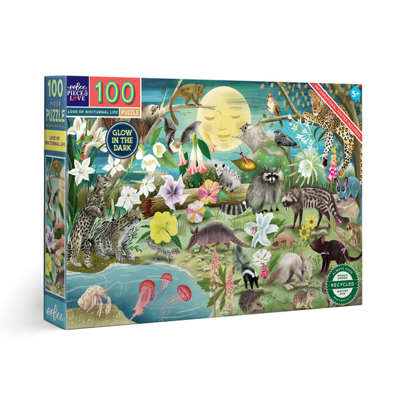 eeBoo 100 Piece Puzzle Love of Nocturnal Life