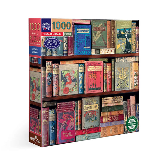 eeBoo 1000 Piece Puzzle Vintage Library