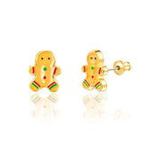 Girl Nation Christmas Stud Earrings: Gingerbread Friend