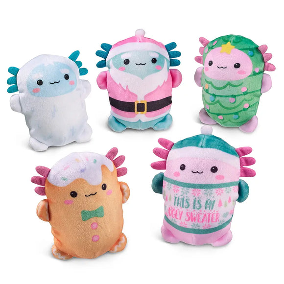 Top Trenz Bubble Stuffed Squishy Friends - A Very Axolotl Christmas (includes 1 style)