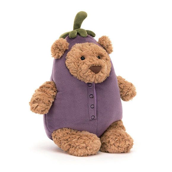 Jellycat Bartholomew Bear Eggplant 10