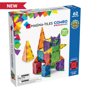 Magna-Tiles® Combo Set + microMAGS (62 pieces)