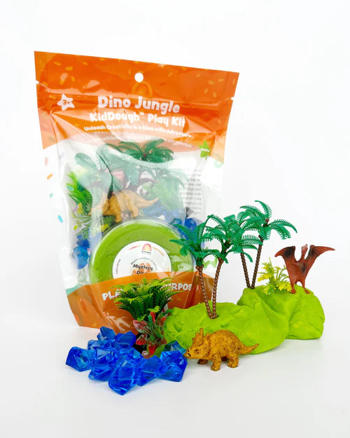 Earth Grown KidDough: Bagged Sensory Kit - Dino Jungle