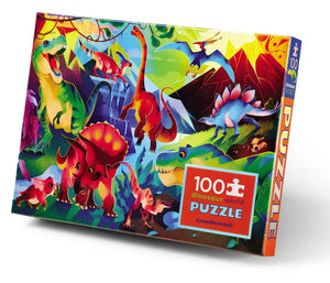 Crocodile Creek 100 Piece Holographic Puzzle: Dinosaur World