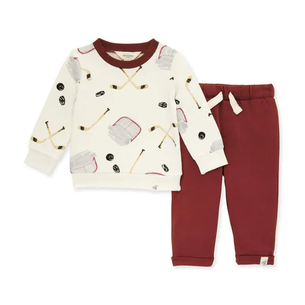 Printed French Terry Pajama Set for Girls
