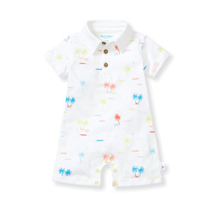 Burt's Bees Organic Baby Beach Shack Polo Romper