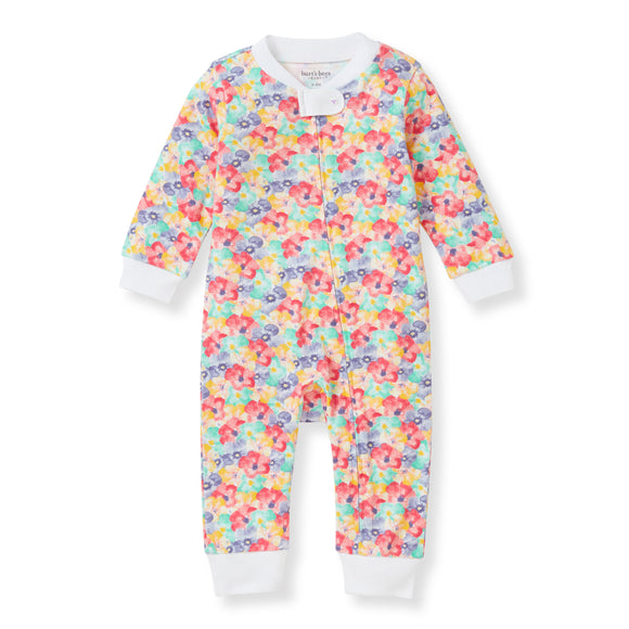 Burt's Bees Organic Baby One-Piece Footless Sleep & Play Mini Hibiscus