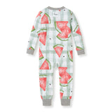 Burt's Bees Organic One-Piece Snug Fit Sleeper Watermelon Check