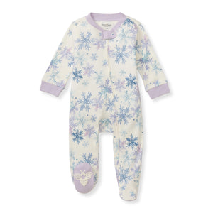 Burt's Bees Organic Baby One-Piece Sleep & Play Snowflake Flurries