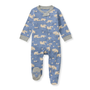 Burt's Bees Organic Baby One-Piece Sleep & Play Polar Mountain