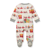 Burt's Bees Organic Baby One-Piece Sleep & Play Holiday Toy Train