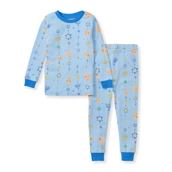 Burt's Bees Organic Two-Piece Pajamas Hanukkah Joy