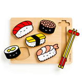 Mudpuppy Sushi Friends Wooden Tray Puzzle