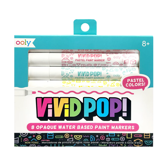 Ooly Vivid Pop! Water Based Paint Markers Pastel