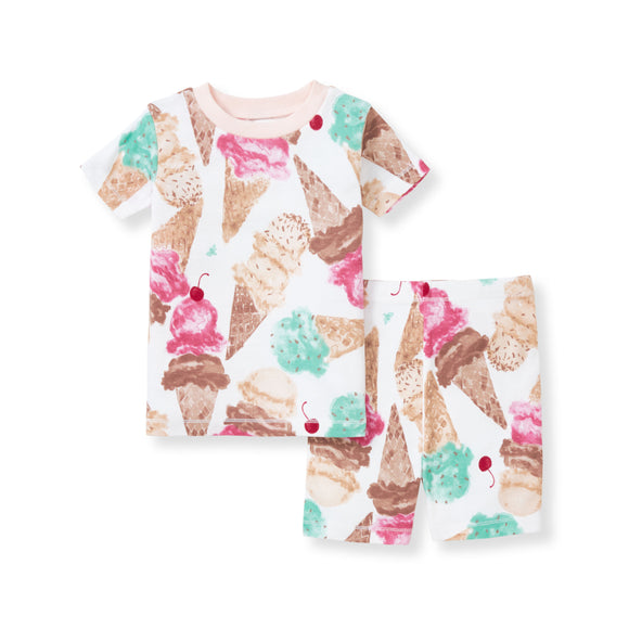 Burt's Bees Organic Snug Fit Two-Piece Pajamas Ice Cream Social