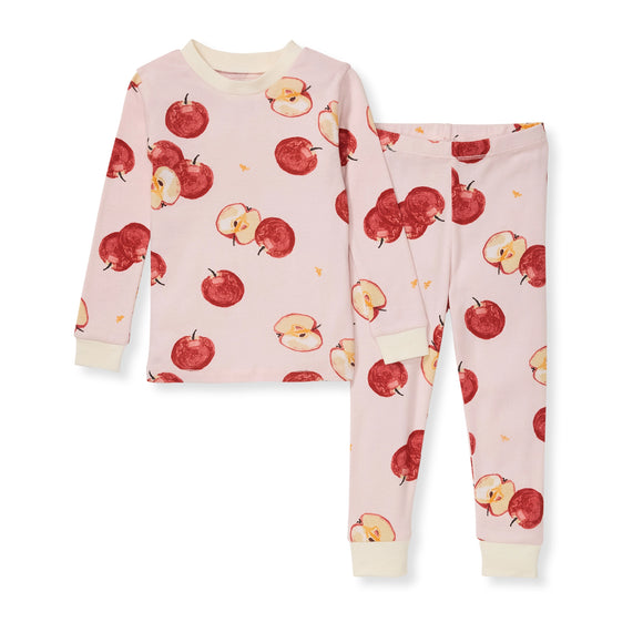 Burt's Bees Organic Snug Fit Two-Piece Pajamas Apple Orchard