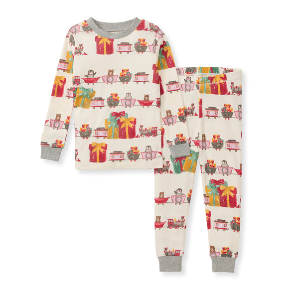 Burt's Bees Organic Two-Piece Pajamas Holiday Toy Train