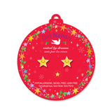 Girl Nation Christmas Stud Earrings: Shining Stars