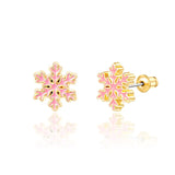 Girl Nation Christmas Stud Earrings: Snowflake Magic