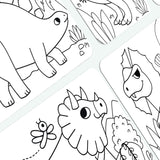 Ooly Undercover Art Hidden Pattern Coloring Activity Art Cards - Dino Tales