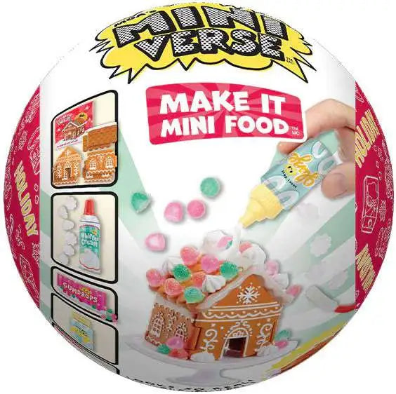 MGA's Miniverse Make It Mini Food™ Holiday Series 1 Mini Collectibles,  Seasonal, Stocking Stuffer, Blind Packaging, DIY, Resin Play, Replica Food,  NOT