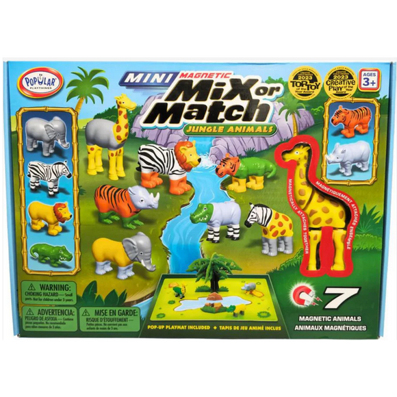 Popular® Playthings: Mini Magnetic Mix or Match Jungle Animals