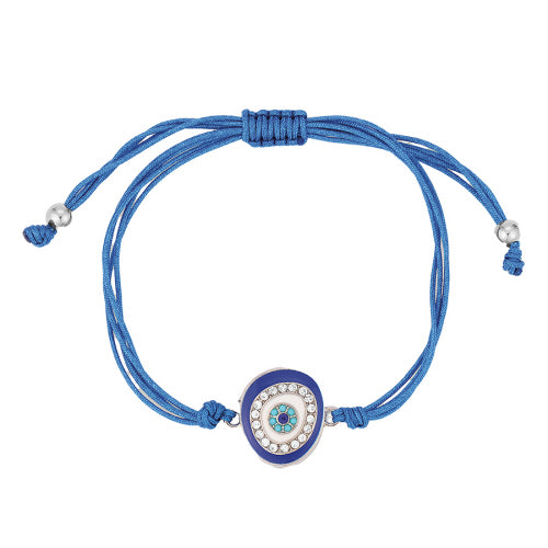 Cord Bracelet: Blue Evil Eye