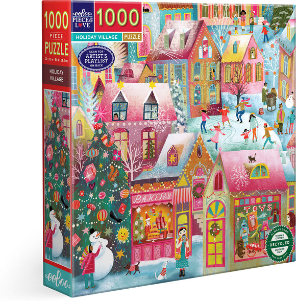 eeBoo 1000 Piece Puzzle Holiday Village