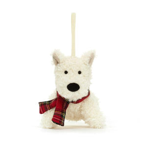 Jellycat Munro Scottie Dog Decoration 4.5"