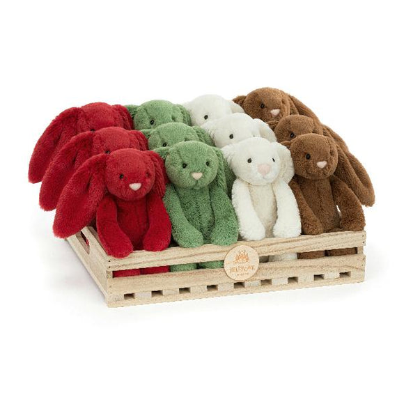 Jellycat Bashful Christmas Bunny Assortment Little 7