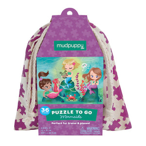 Mudpuppy Puzzle To Go - Mermaids