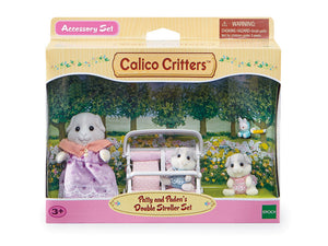 Calico Critters Patty and Paden's Double Stroller Set